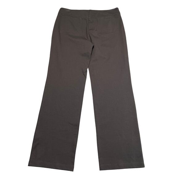 Eileen Fisher Pants Women Medium Brown Heavyweight Rayon Knit Tab Waist Trouser - Picture 2 of 10